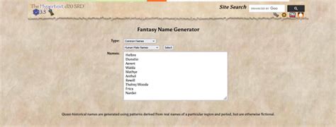 generatore di nomi d&d